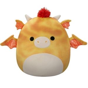 NWT - Squishmallows Dieric the Dragon 11" Stuffed Plush - Yellow Tie-Dyed